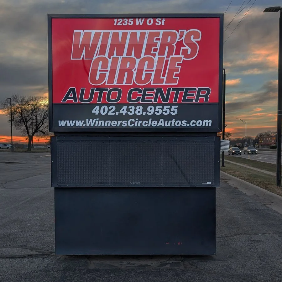Installed Translucent panel on backlit monument display sign