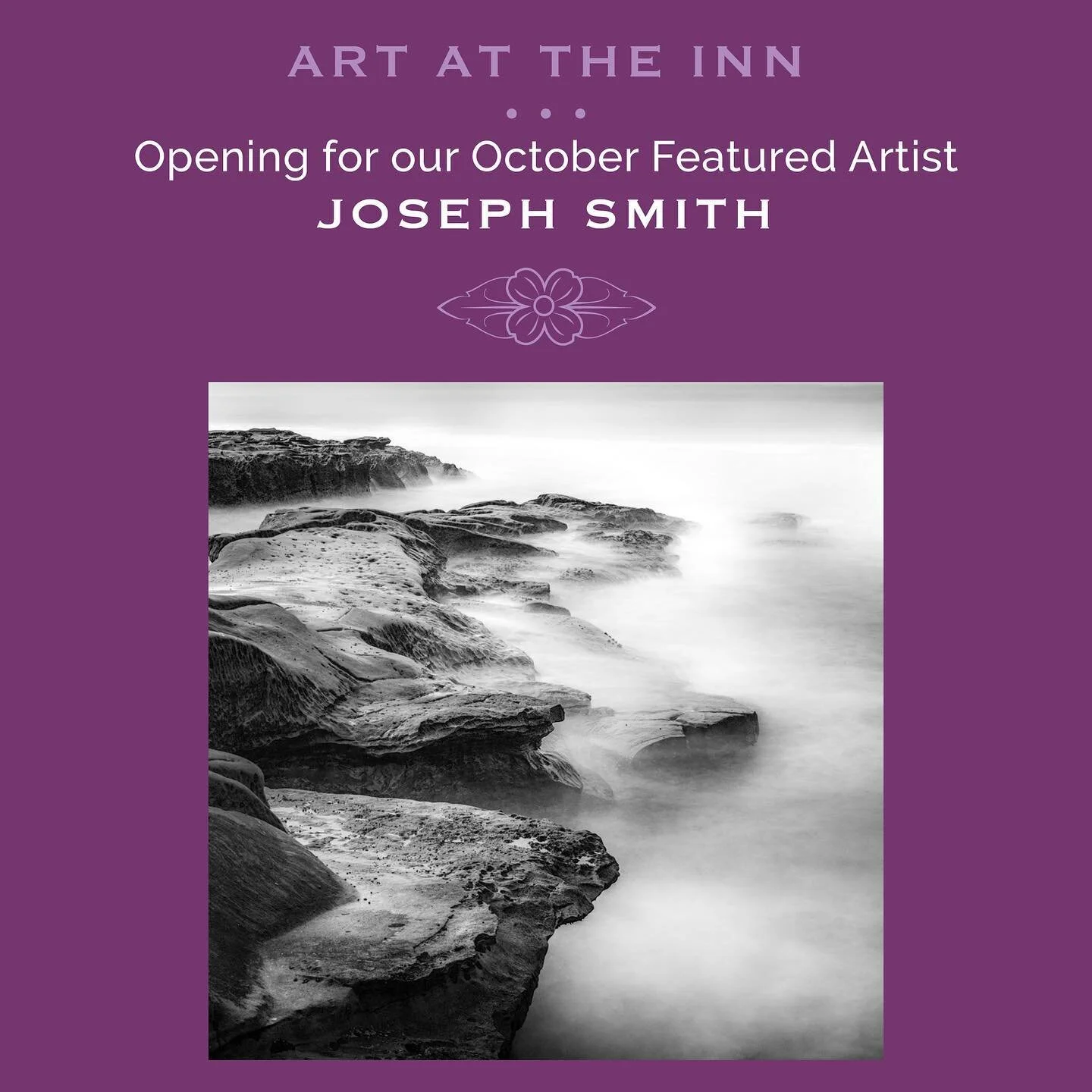 October&rsquo;s &ldquo;Art at the Inn&rdquo; at @theladymaryinn features artist Joseph Smith.  Join us on Saturday, October 8th from 5pm to 7pm to browse his collection of beautiful artwork. There will be wine and cheese! #art #localartist #supportlo