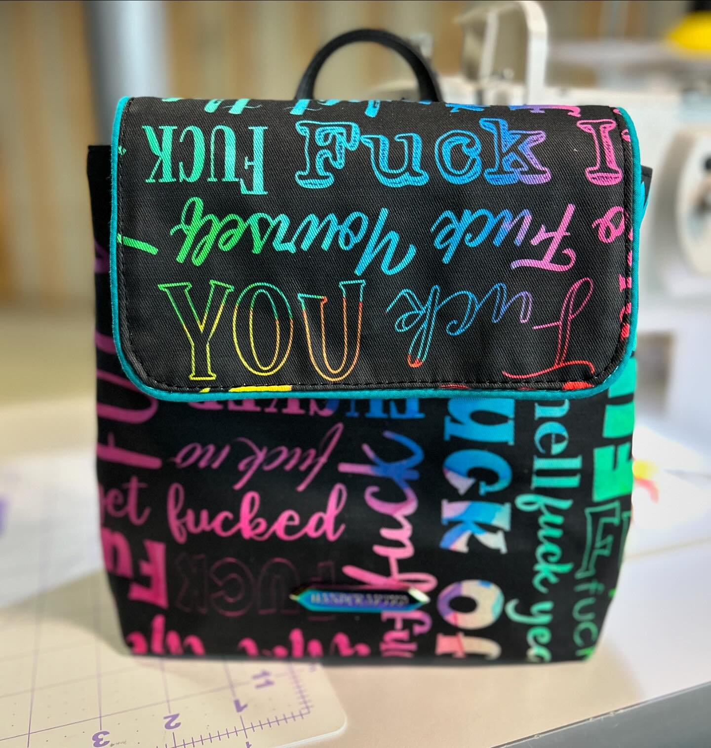 What I&rsquo;ve done this past week: fuck all.  Meaning, I sewed most of this fucking cute backpack, and then got fucking covid. 😖
(This convertible backpack will be in the shop soon - to claim it before then, dm me!)