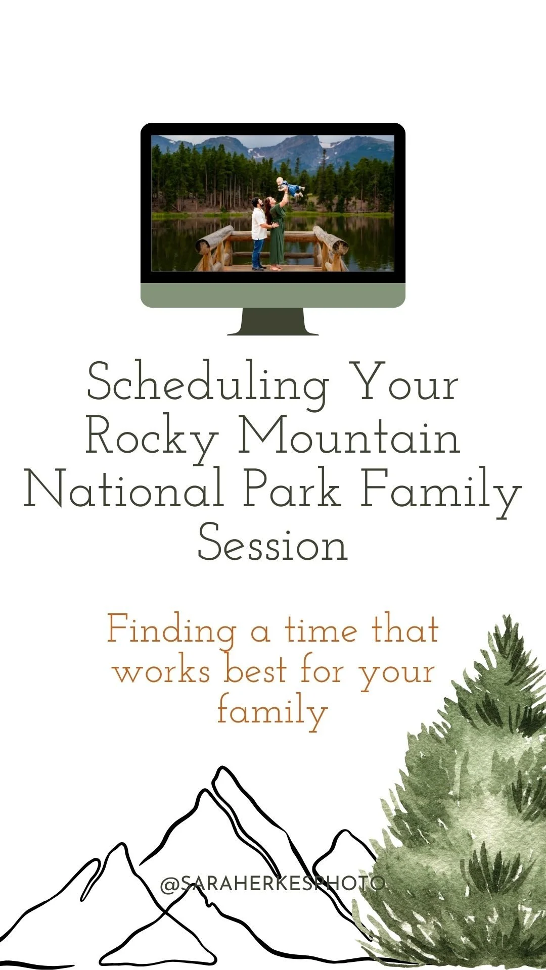 Thumbnail for my guide on scheduling your family photoshoot in Rocky Mountain National Park