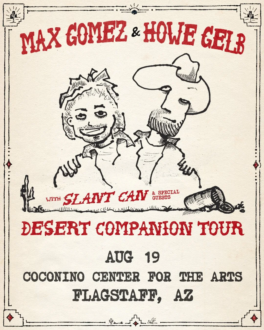 Desert Companion Tour Howe Gelb Max Gomez w/ SLANT CAN