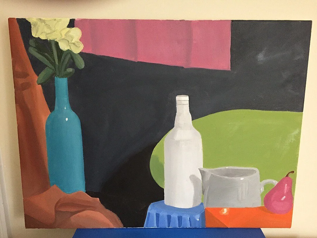 Still Life in Color, Oil on canvas 18x24, 2017