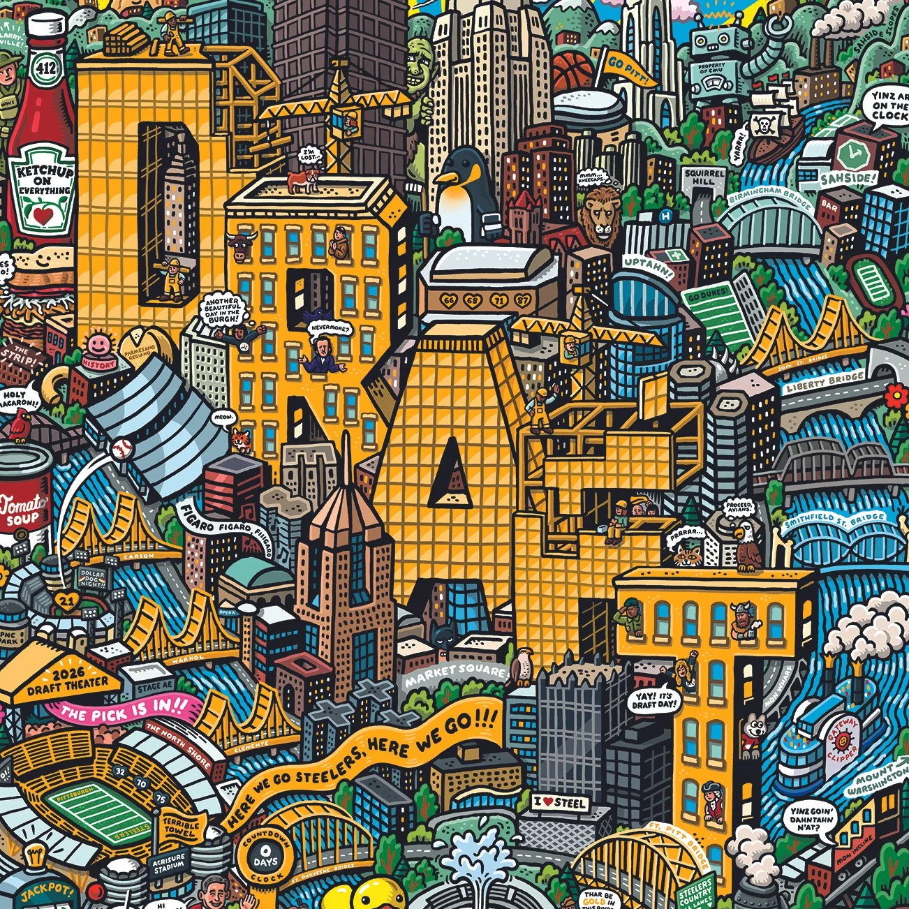 Steelers NFL Draft Poster