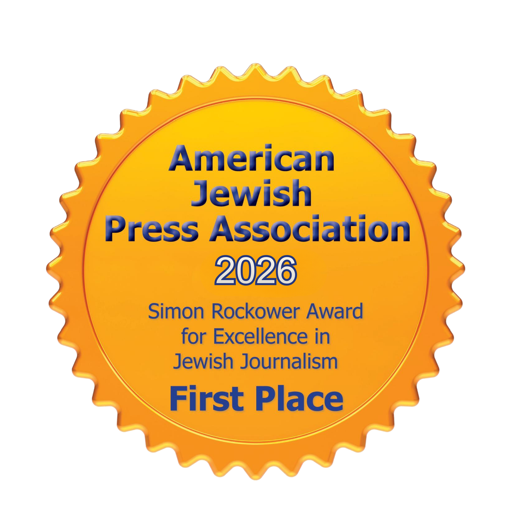 First Place, American Jewish Press Association 2026, Simon Rockower Award for Excellence in Jewish Journalism
