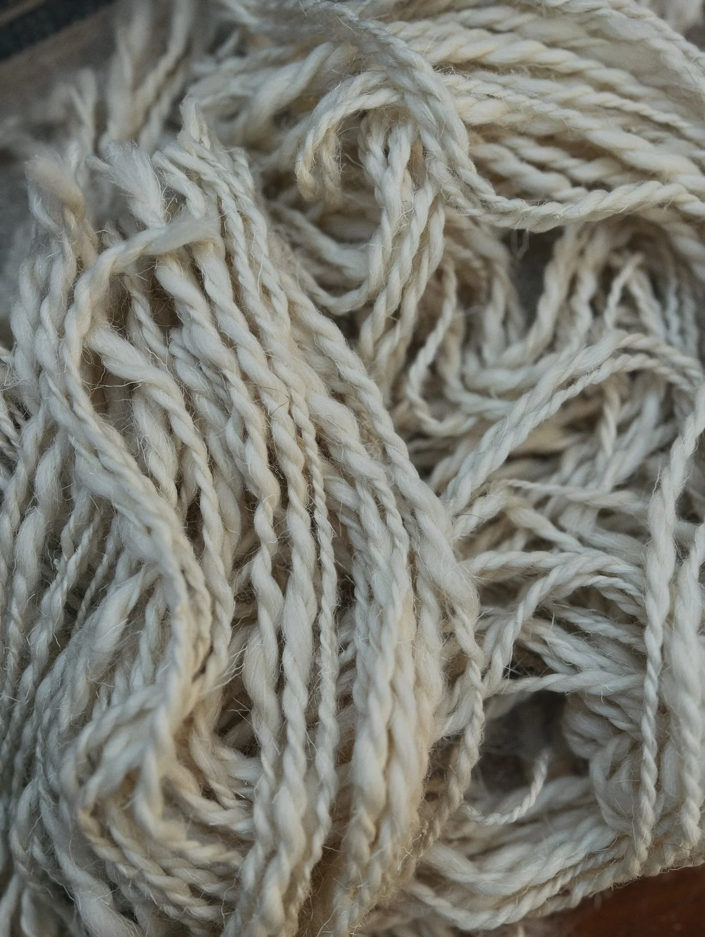 The joy of hand spun, imperfections and all.