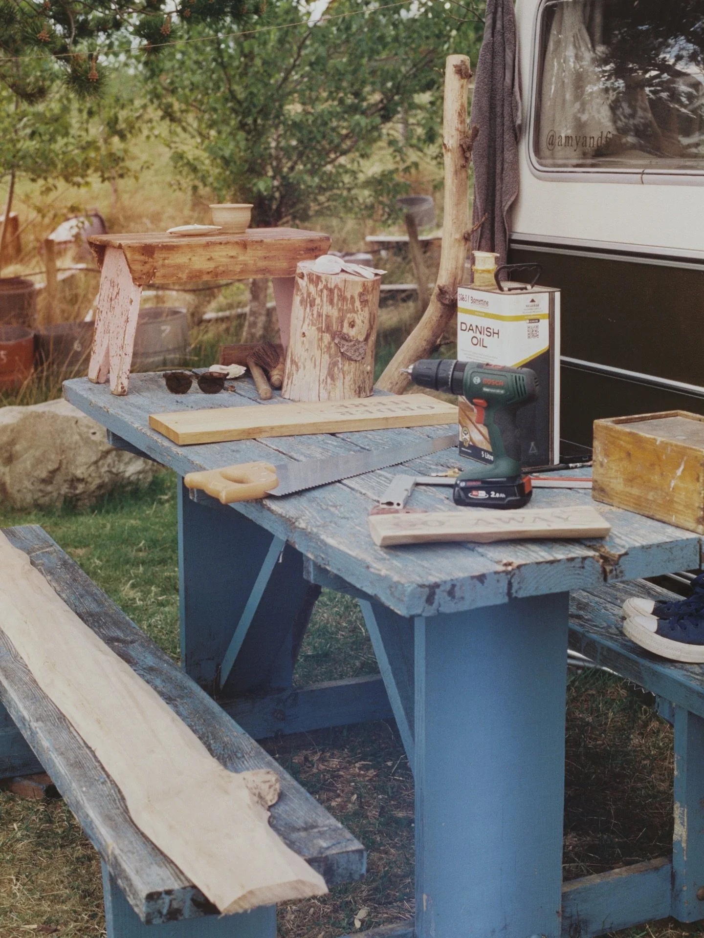 Working outside, last summer, on 35mm.