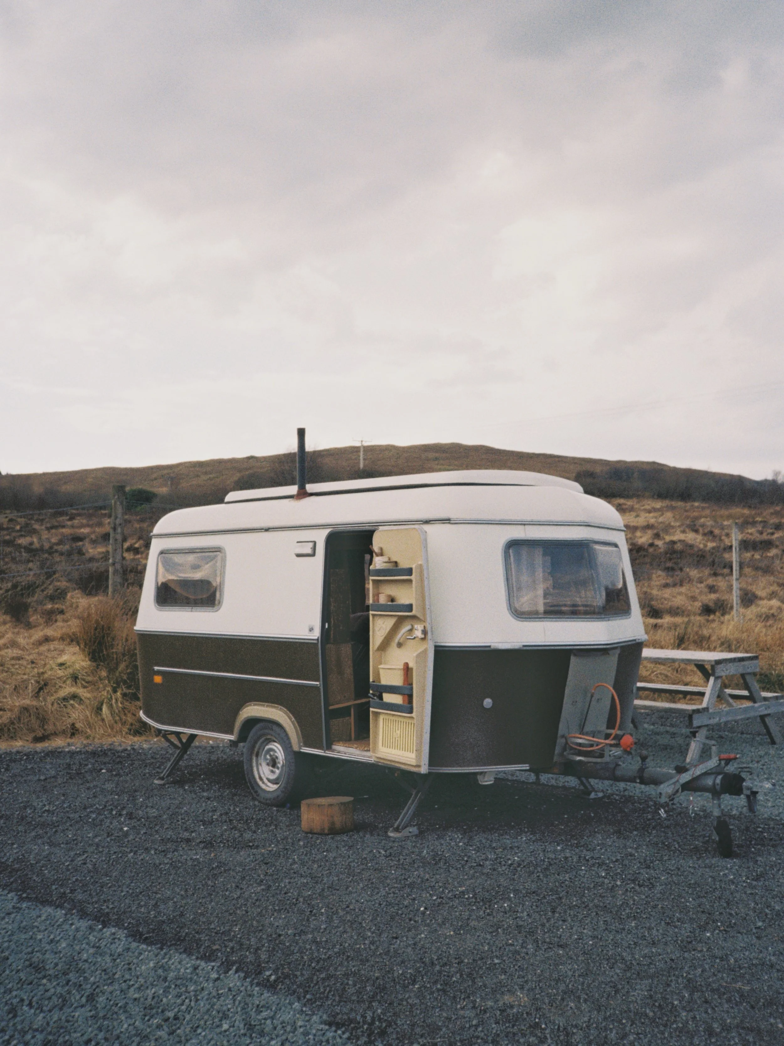 Arriving on Skye in the caravan last spring&hellip; we spent a few days at a small stopover on the Sleat peninsula before heading over to where we&rsquo;d be parking longer term. 
Felt good to be on the move again after a long winter on the moray coa