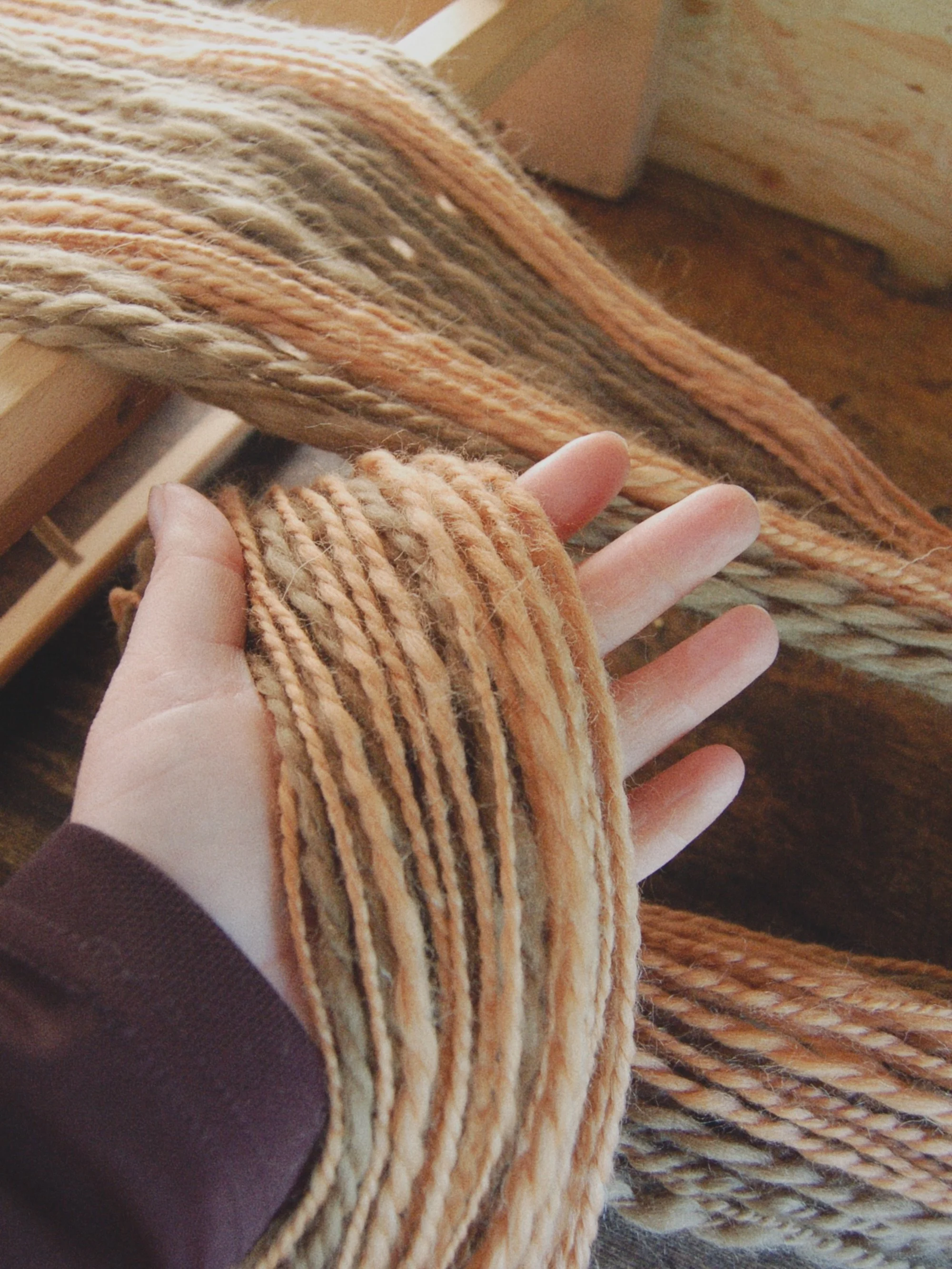 Will always love handspun wool warp.