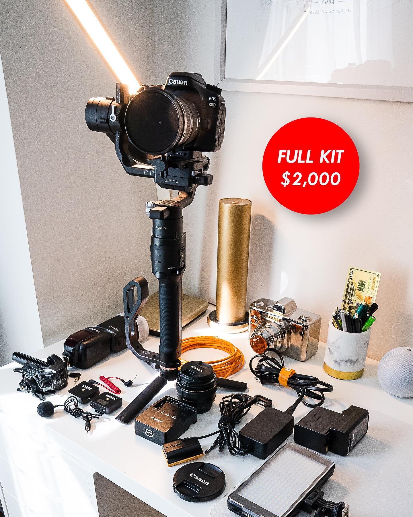 Hi friends, we&rsquo;re selling our old set up!🚨 Great for beginners and anyone interested in creating (1080HD) content. Tag a friend that would love this 
deal in the comments. $2,000 or better offer! 📸