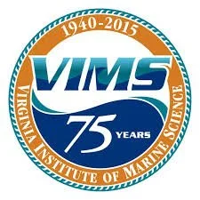 Logo for the Virginia Institute of Marine Science celebrating 75 years from 1940 to 2015.