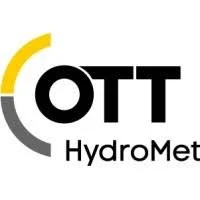 OTT HydroMet logo with black text and gray and yellow curved lines