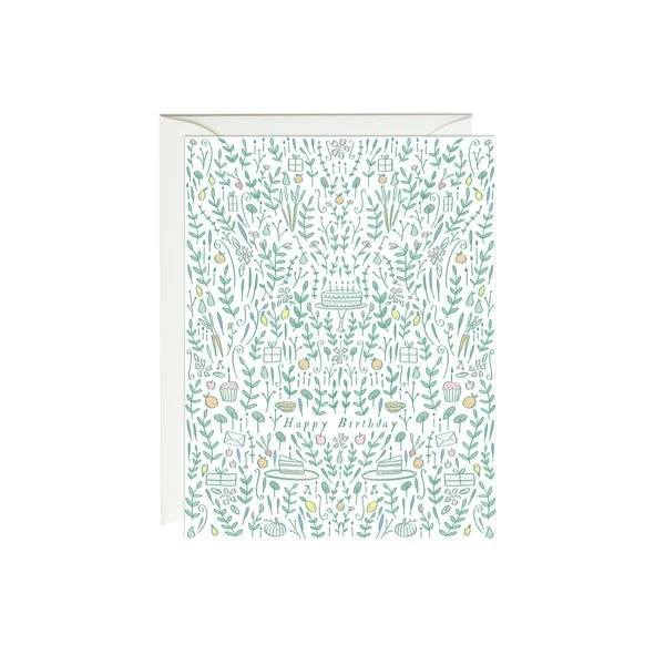 Cake Floral Birthday Card