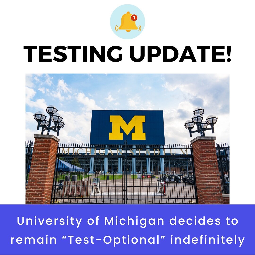 The University of Michigan has officially adopted a test-optional policy for undergraduate admissions for upcoming terms. Accordingly, applicants for the winter 2025 term and later can choose whether or not to include standardized test scores with th