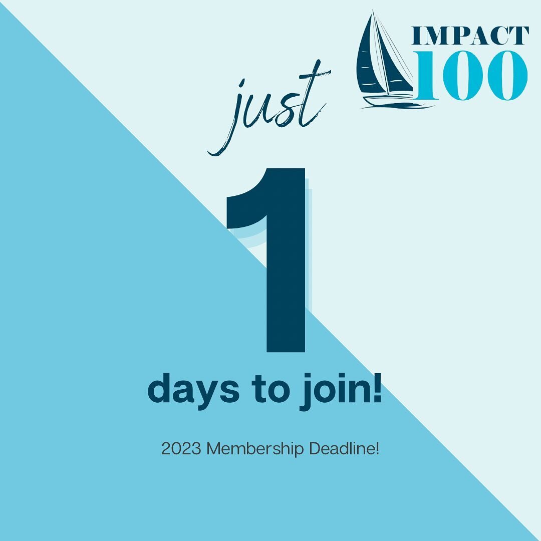 Tomorrow is April 15th!! That means tomorrow is the last day to join the women of Impact100 Greater Chesapeake for the 2023 grant year!  Each and every new member means even more $$ for a local nonprofit. Spread the word! Convince your friends, colle