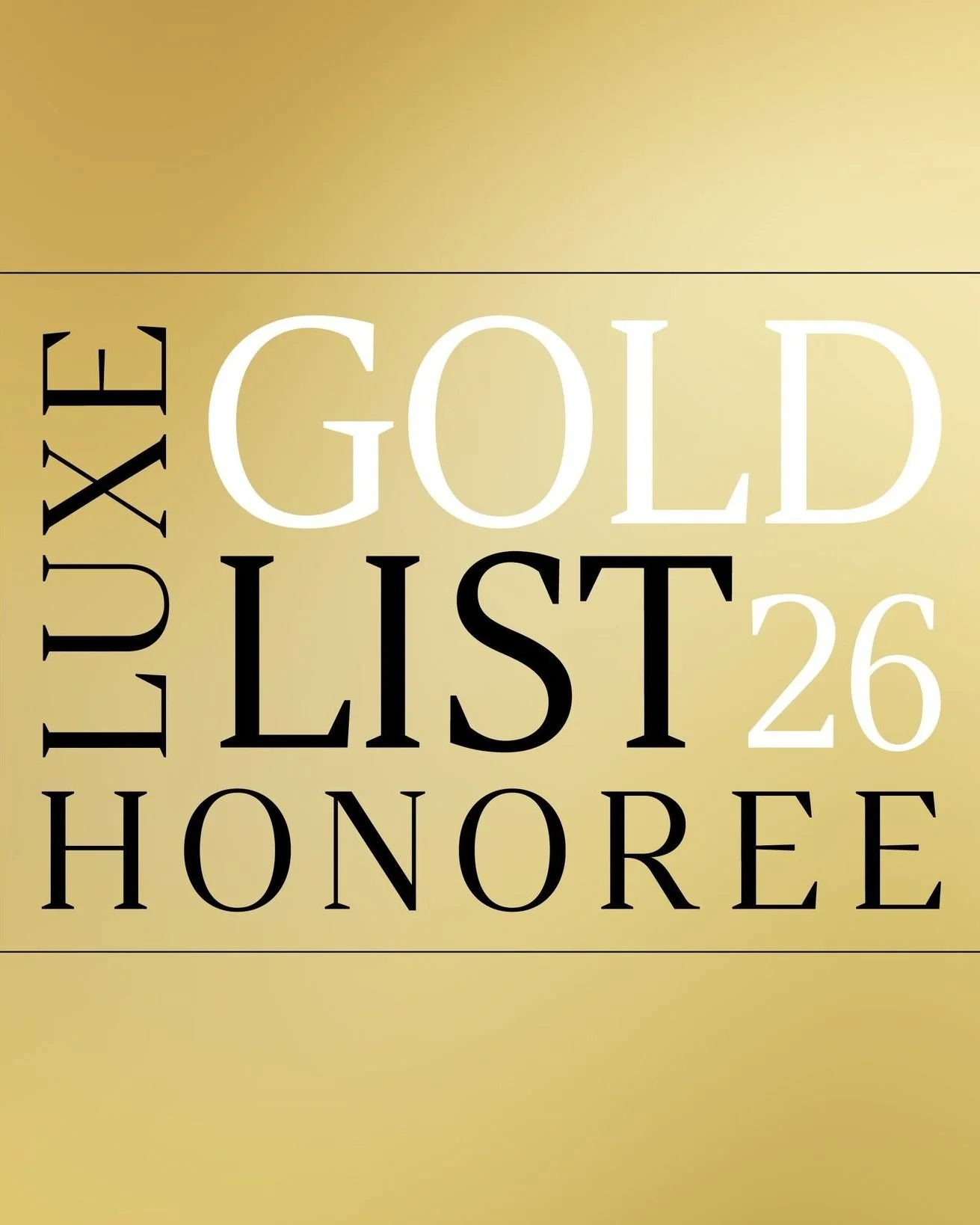 Big news! We're honored to be named a 2026 Gold List 
honoree. Thank you @jilleditsluxe  and the @luxemagazine  team for recognizing us alongside such incredible talent. 

Our Stag's Leap Residential project was featured in the Nov/Dec issue of Luxe 