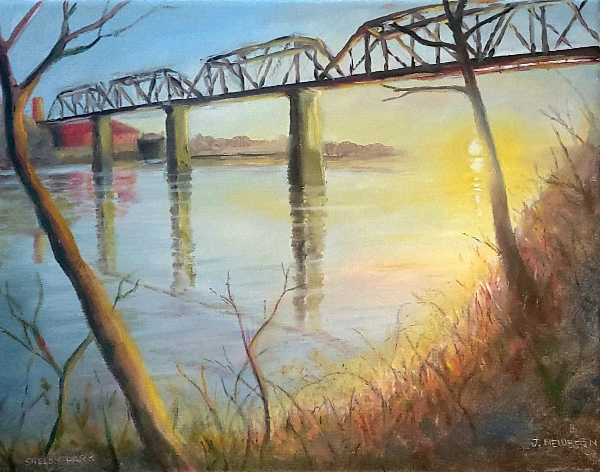 JudsonNewbern_ ChillySunset_CumberlandShelby_ 11x14_oil.jpg