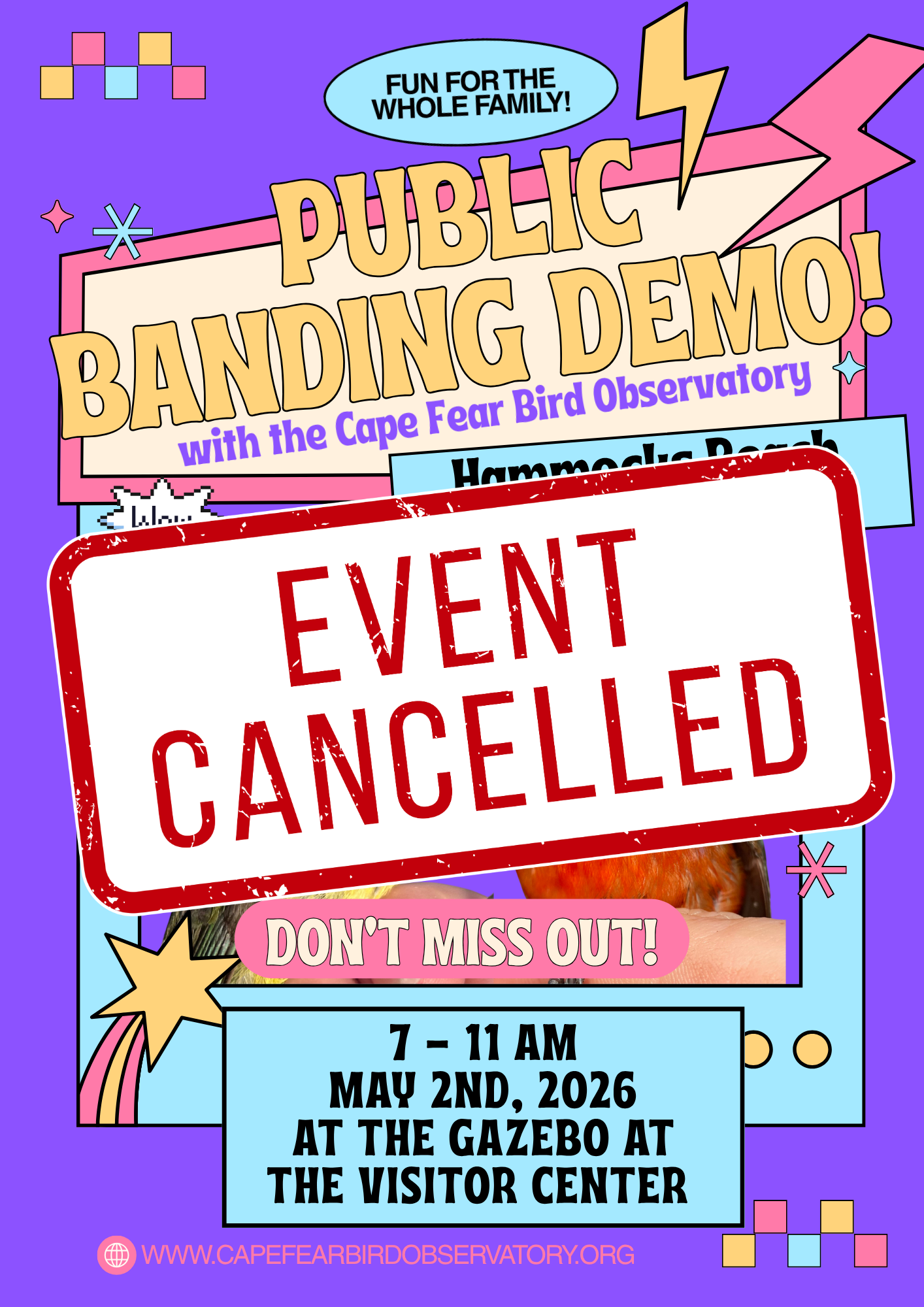 CANCELED -Painted Bunting Banding Demo - Hammocks Beach State Park