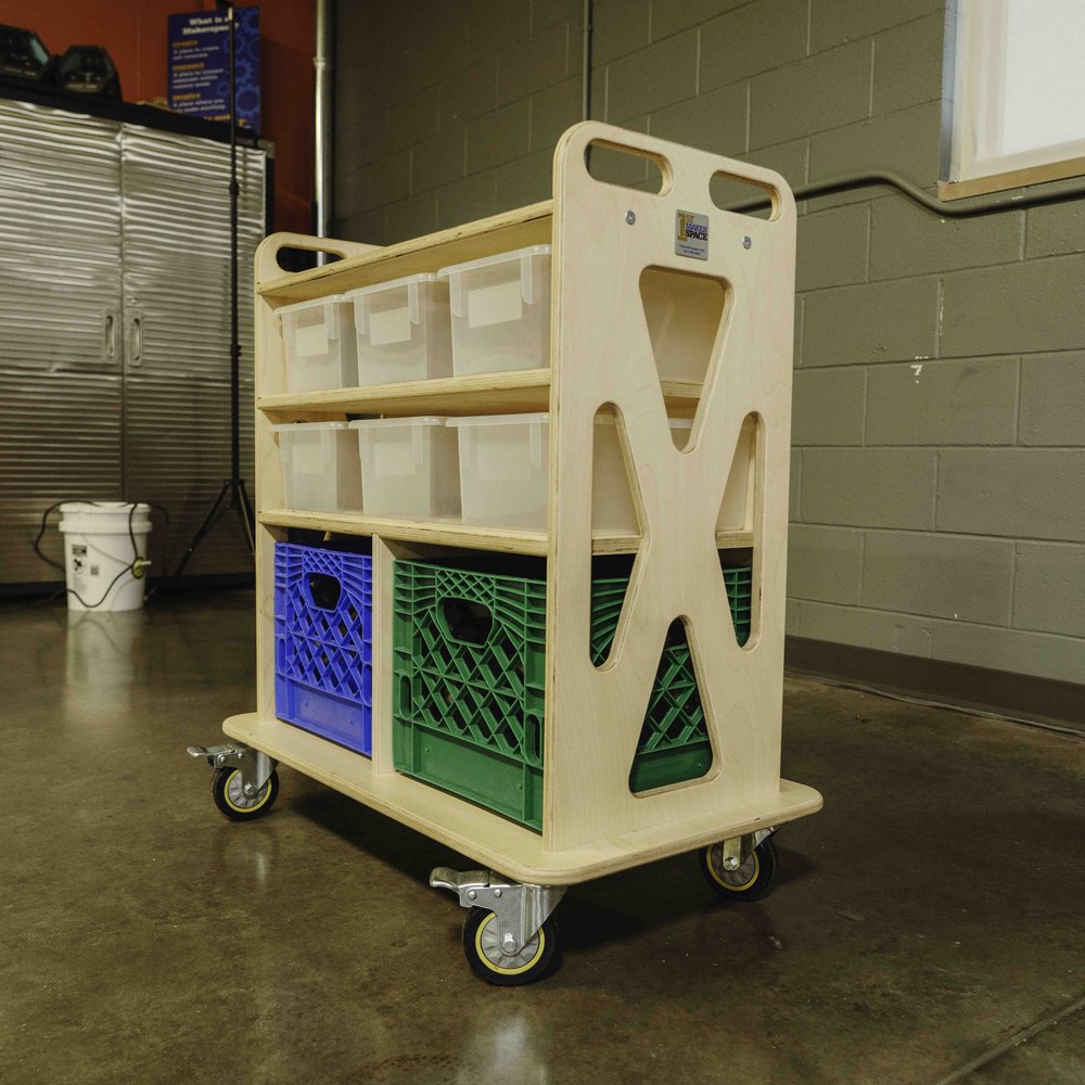 1st Maker Space Mobile Maker Storage Cart