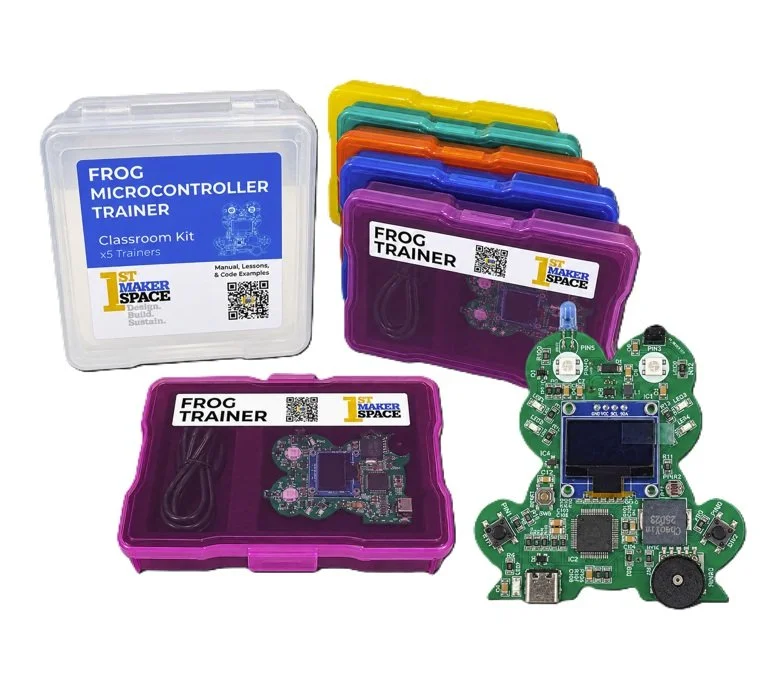 1st Maker Space Frog 2+ Microcontroller Trainer Classroom Kit