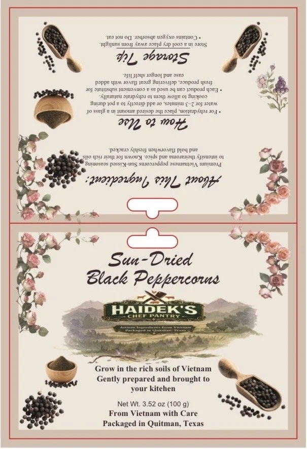 Sun-Dried Black Peppercorns