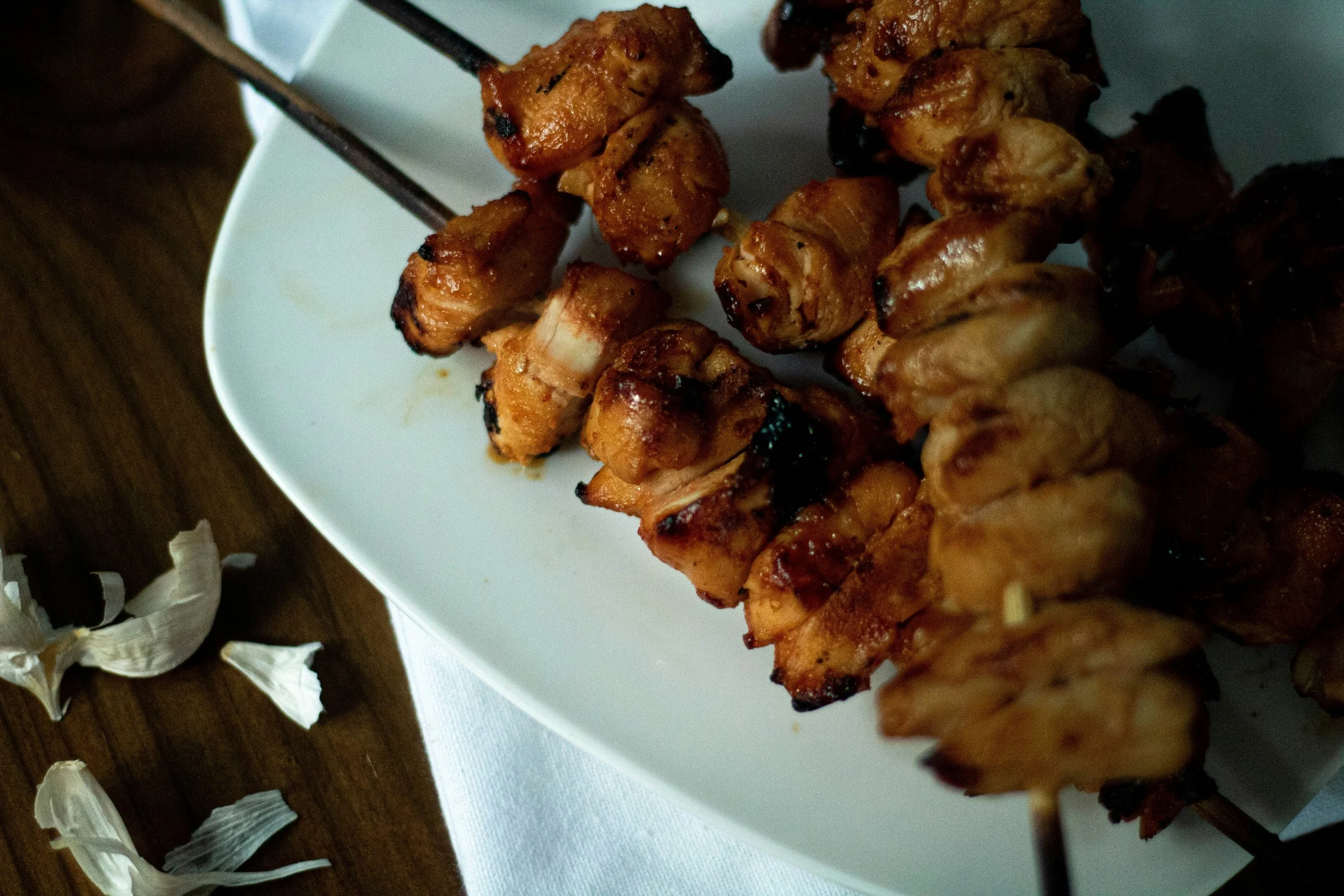 Grilled Lemony Chicken Kabobs