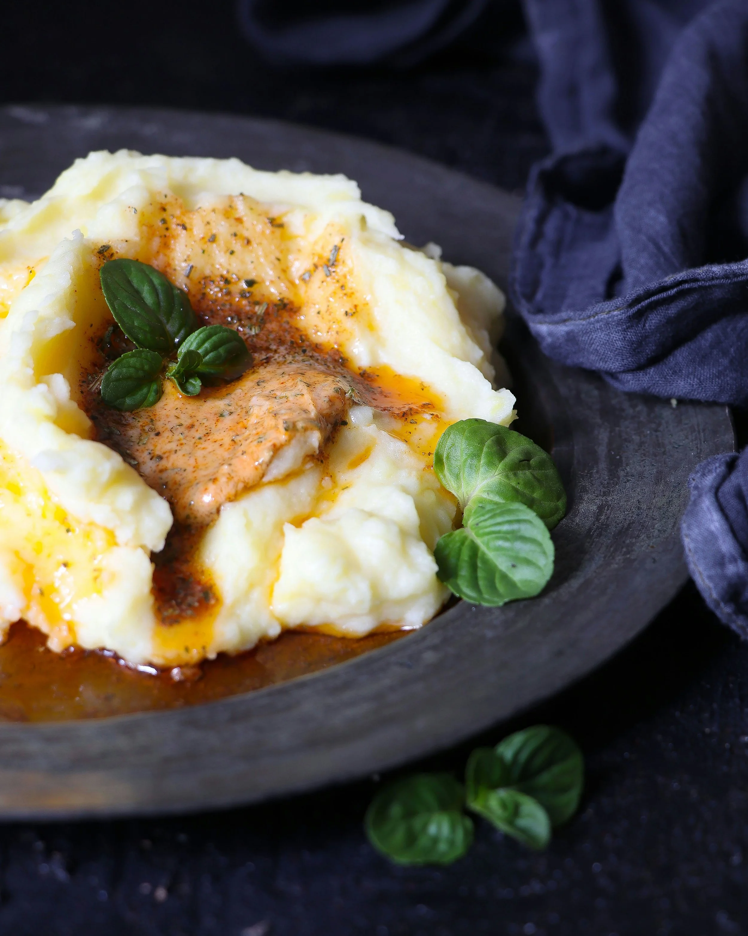 White Cheddar and Garlic Mashed Potatoes