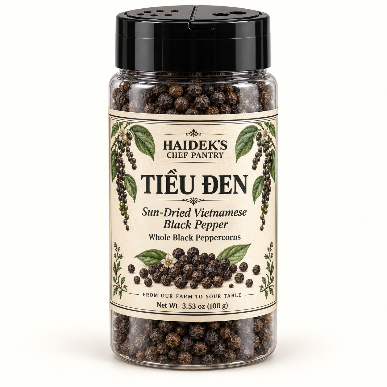Sun-Dried Black Peppercorns