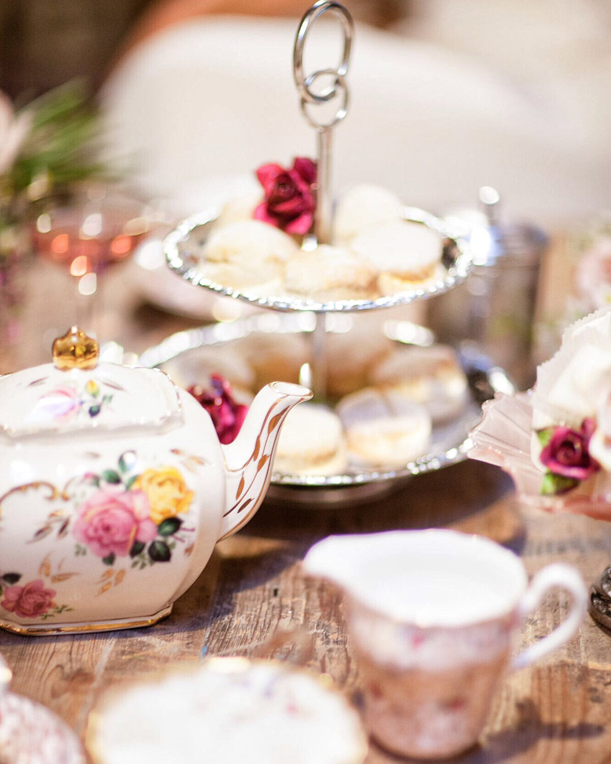 Cream tea, perhaps with a glass of fizz