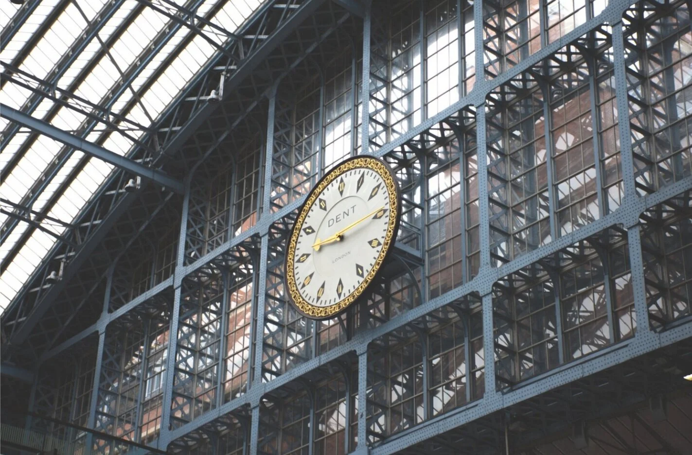 The clock at St Pancras Station