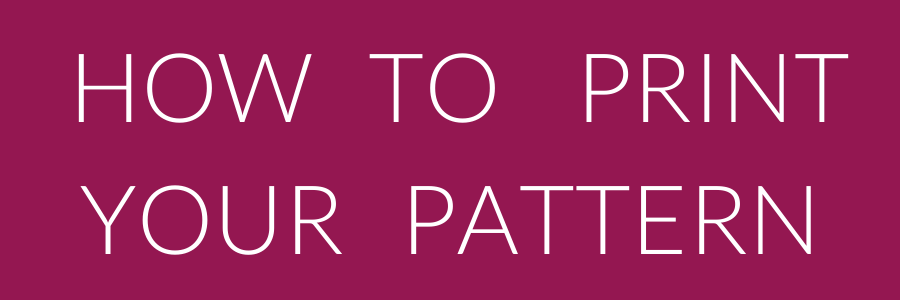 How to print your PDF pattern