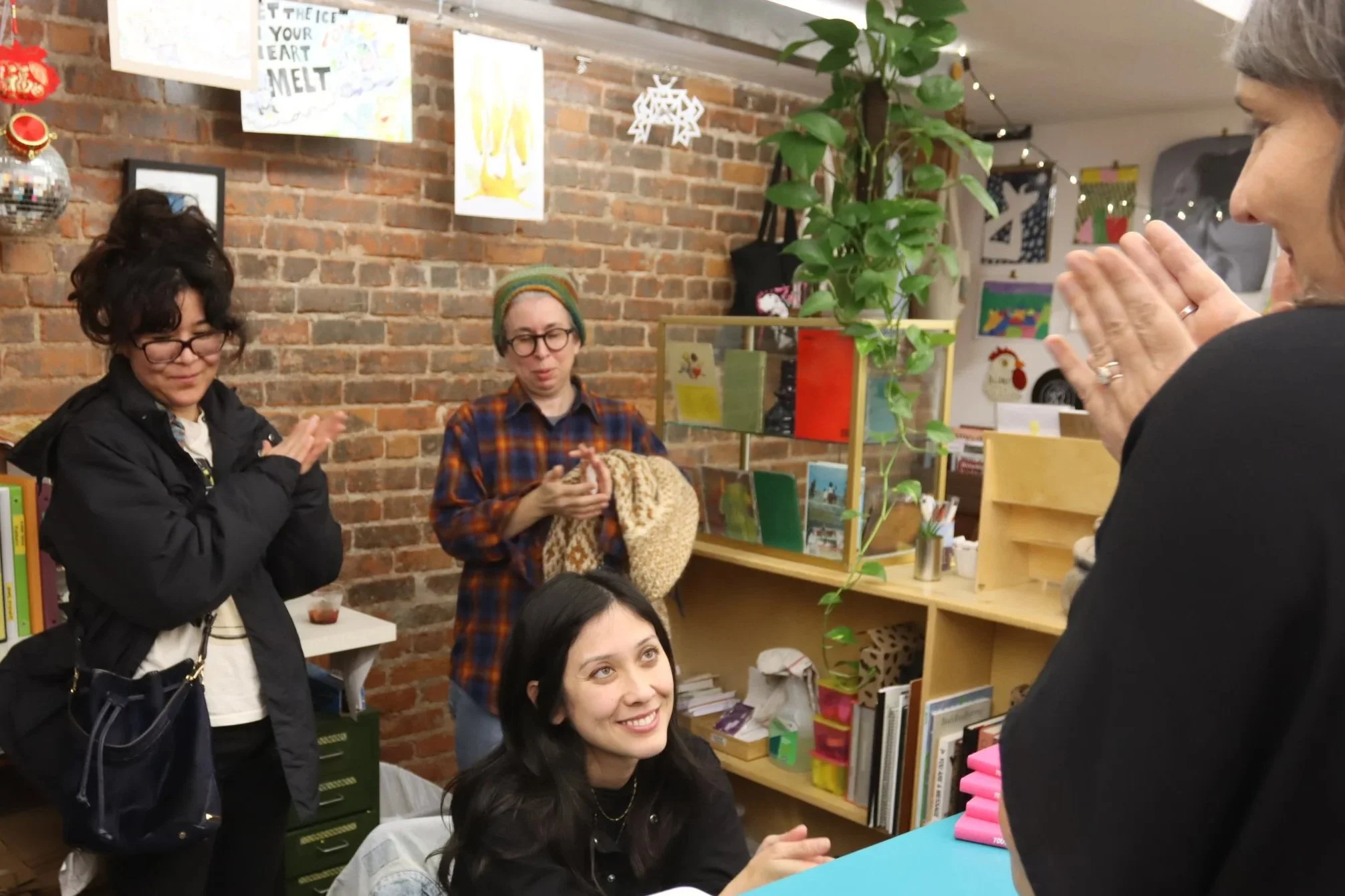 Sales desk with sales employees at Book store