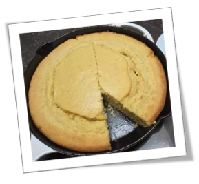 Christy’s One-Pan Corn bread w/Hot Honey