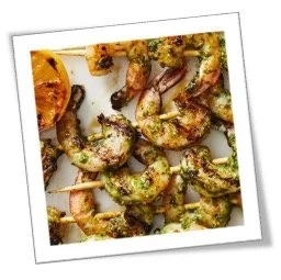 Pesto Shrimp Skewers