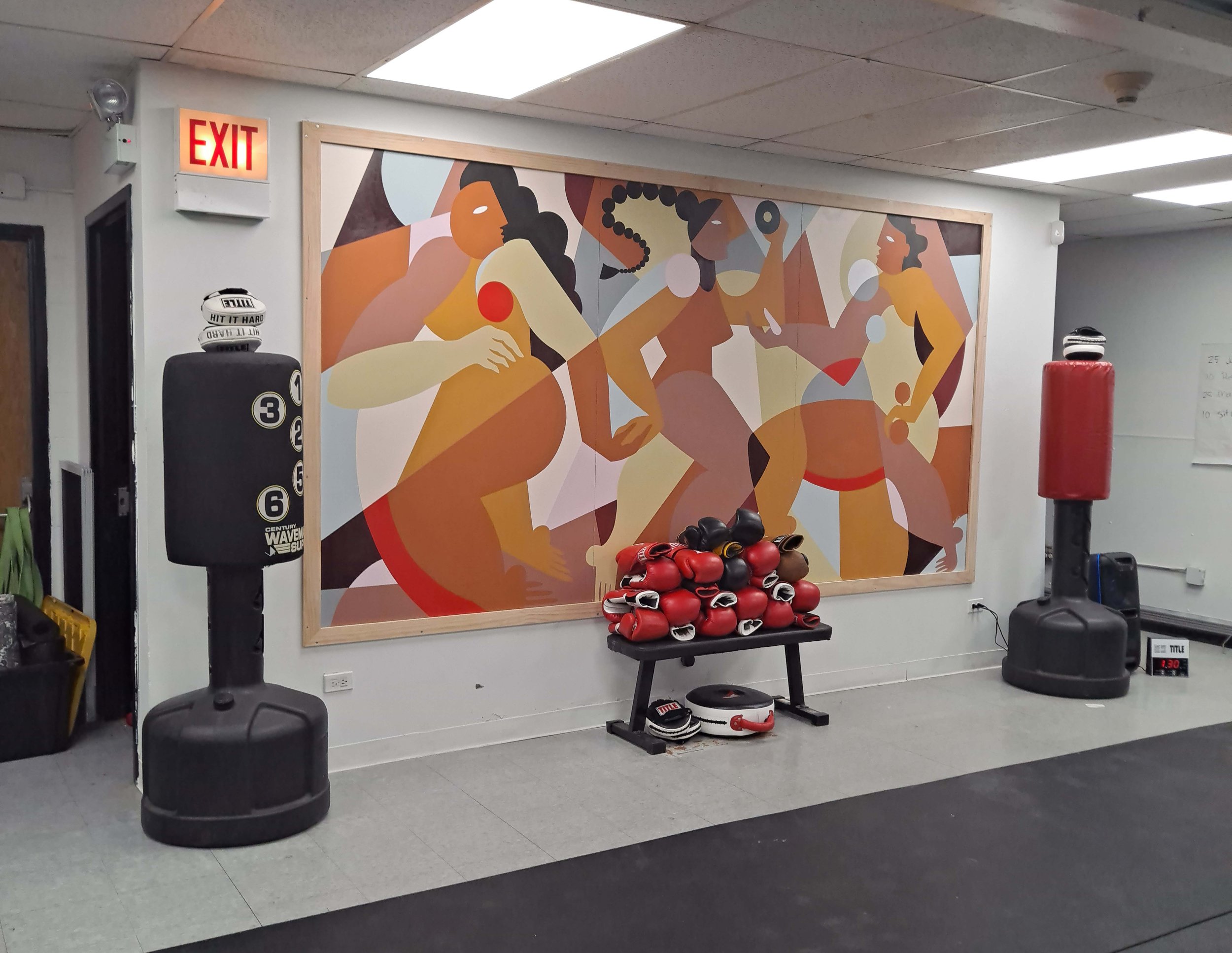 Artist: Liz Flores
With BergArt & Bloc Chicago.
Panels, Frame, and Install by ArtBuilds