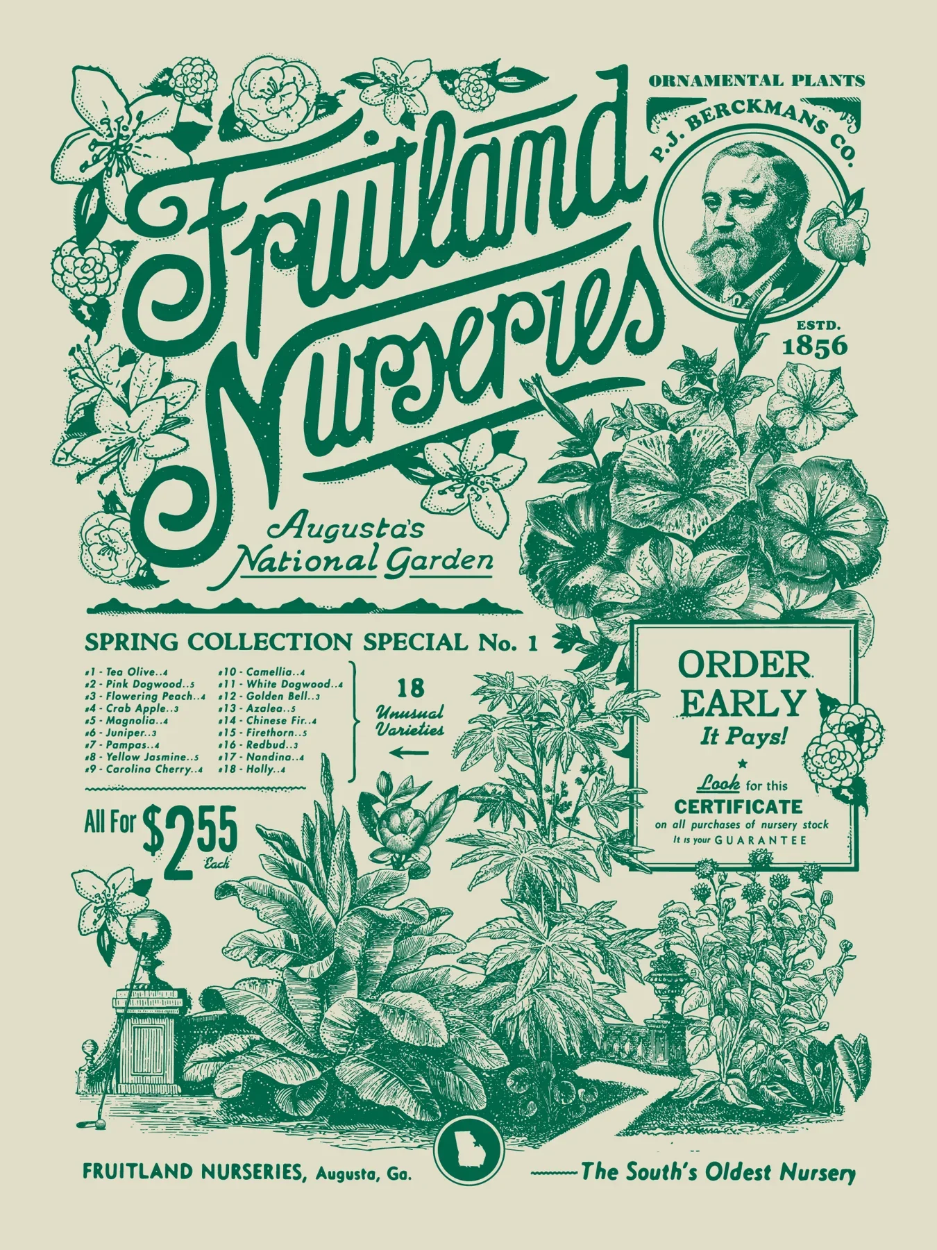 Fruitland Nurseries by Levi “Tron” Ratliff, 2021 Augusta Poster Show