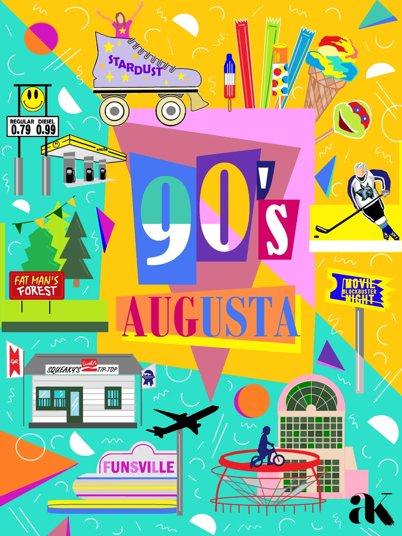 90’s Augusta by April Henry King, 2021 Augusta Poster Show