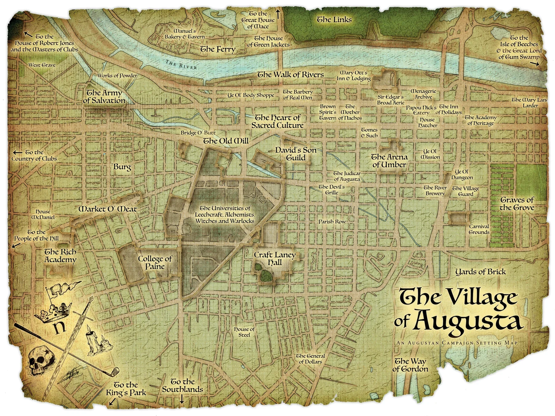 The Village of Augusta by Jeremy Mace, 2021 Augusta Poster Show