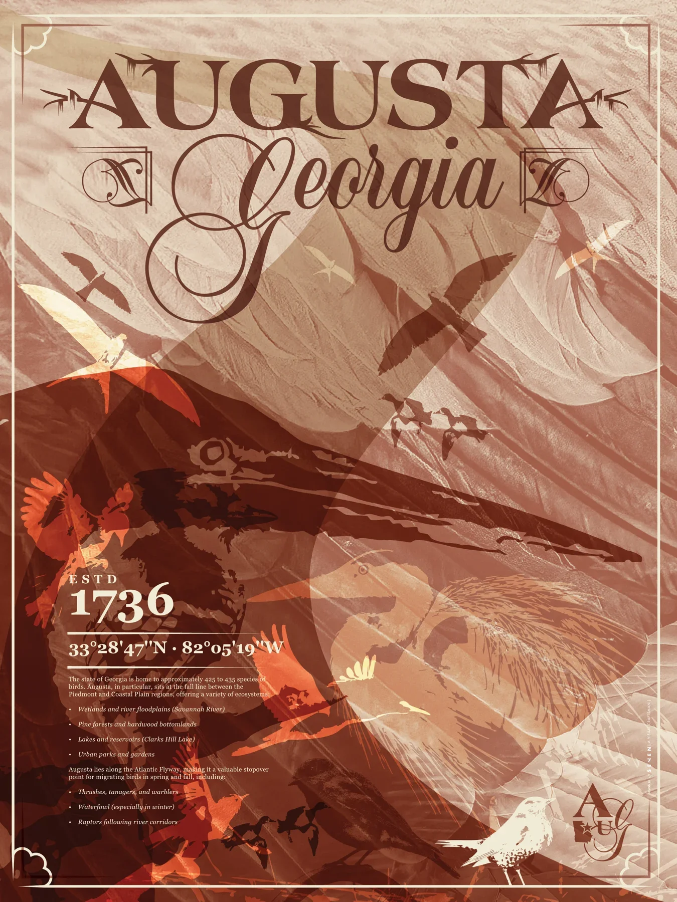 Take Flight, Augusta by Connor Lock, 2025 Augusta Poster Show