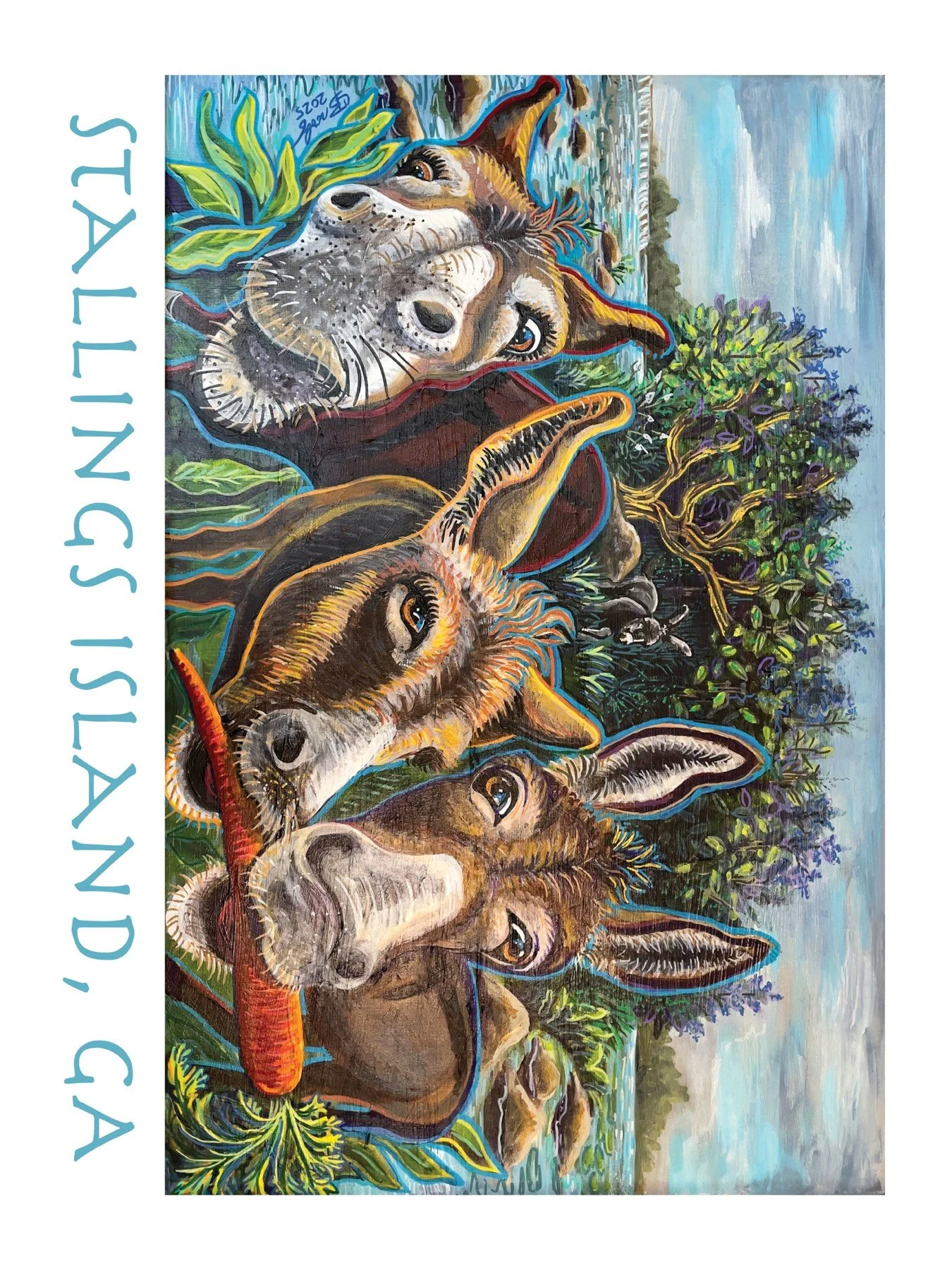 “Donkey” Island by Carrie Brooks, 2025 Augusta Poster Show