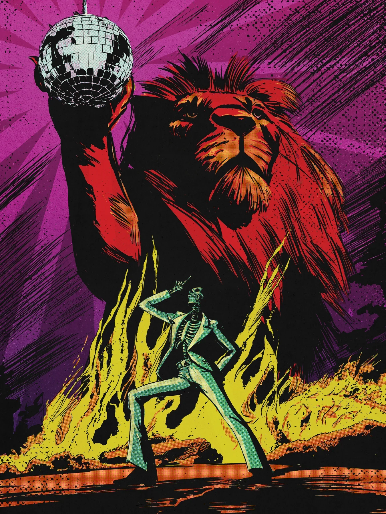 Disco Hell at the Red Lion Pub by Jeremy Mace, 2025 Augusta Poster Show