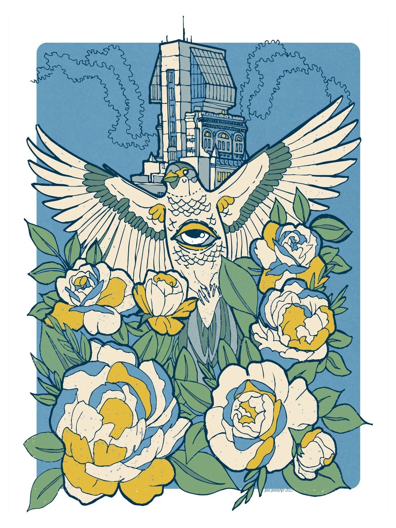 Sentinel of the Garden City by Justin M. Buoni, 2025 Augusta Poster Show