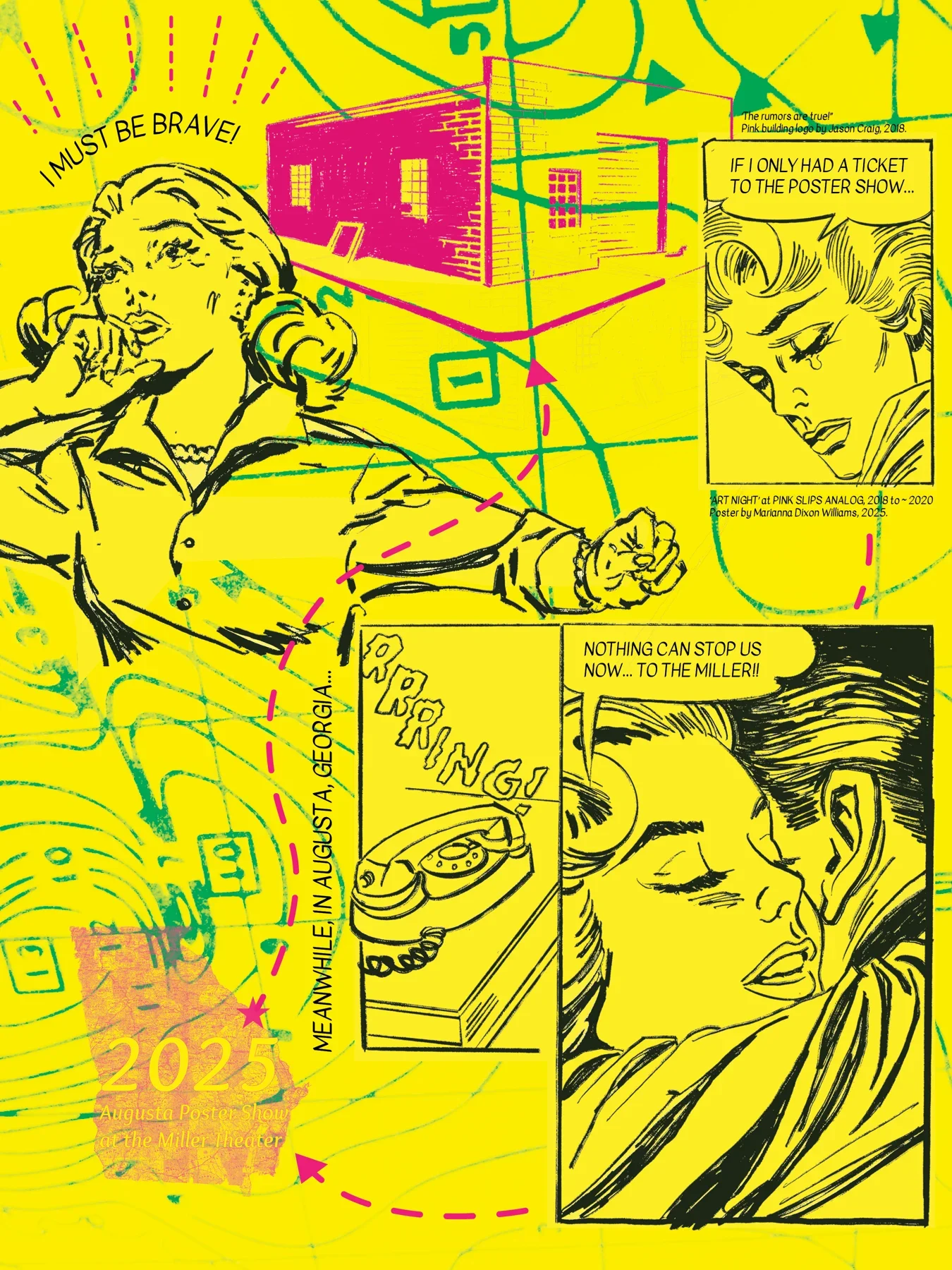 The Rumors Are True! (Pink Slips Analog, 2016–2020) by Marianna Dixon Williams, 2025 Augusta Poster Show