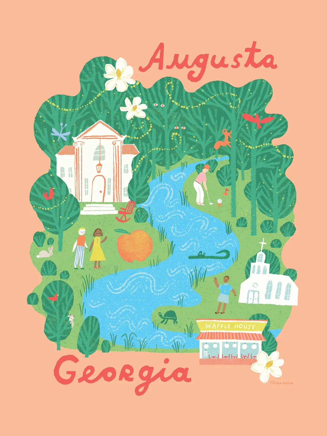 Welcome South by Chloe Welch, 2025 Augusta Poster Show