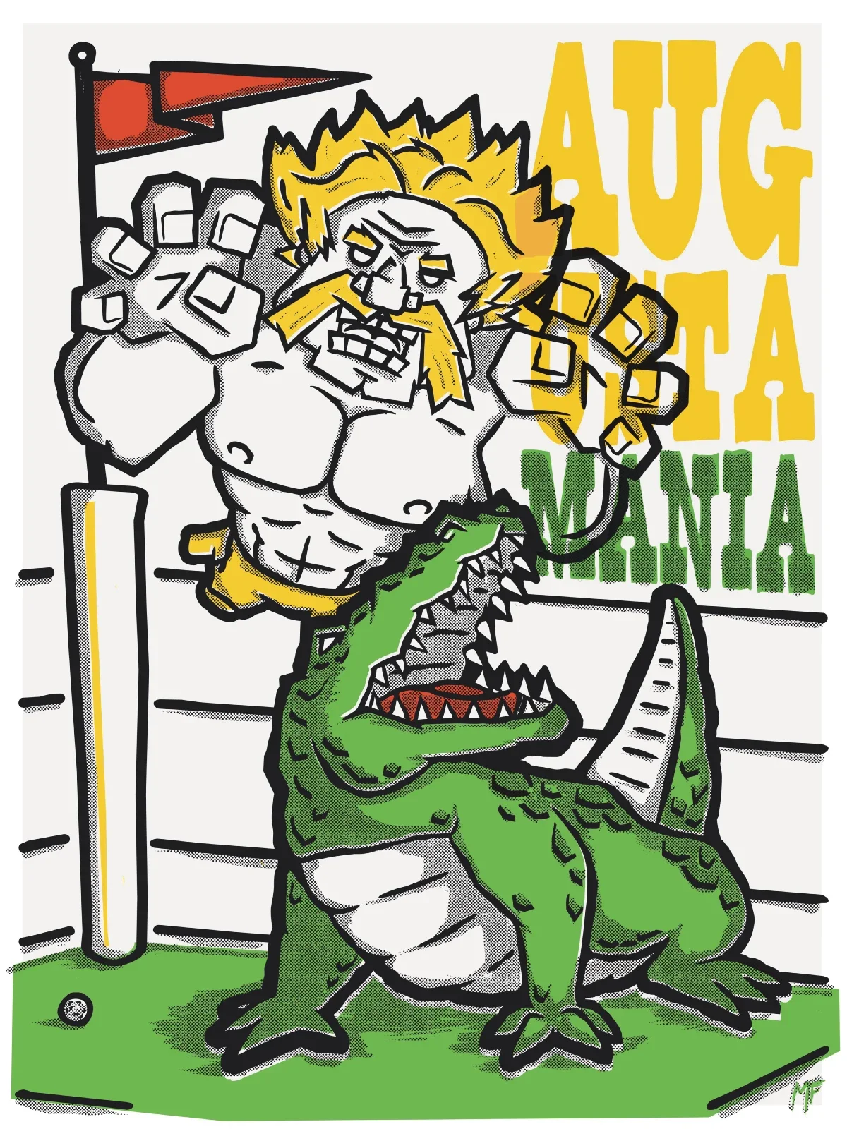 Augustamania! by Brett Mosher, 2023 Augusta Poster Show