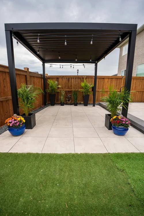 Custom landscape build by Bulger Brothers Landscape Winnipeg MB