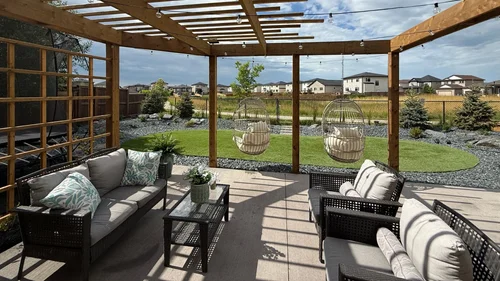 Outdoor living space by Bulger Brothers Landscape in Winnipeg MB