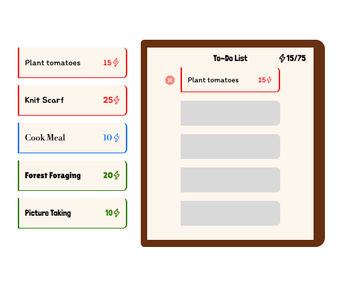 A digital mockup of a to-do list