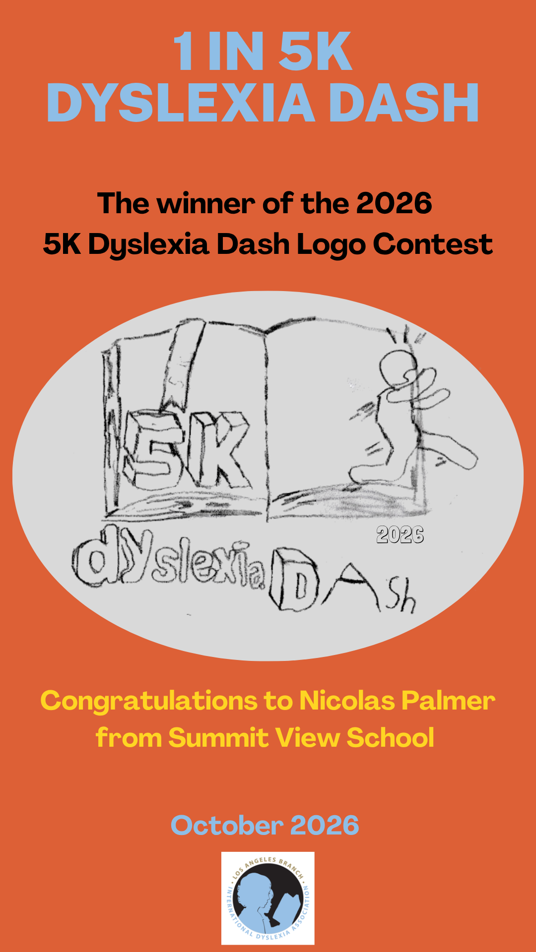 5K Dyslexia Dash Logo Contest Winner 2026