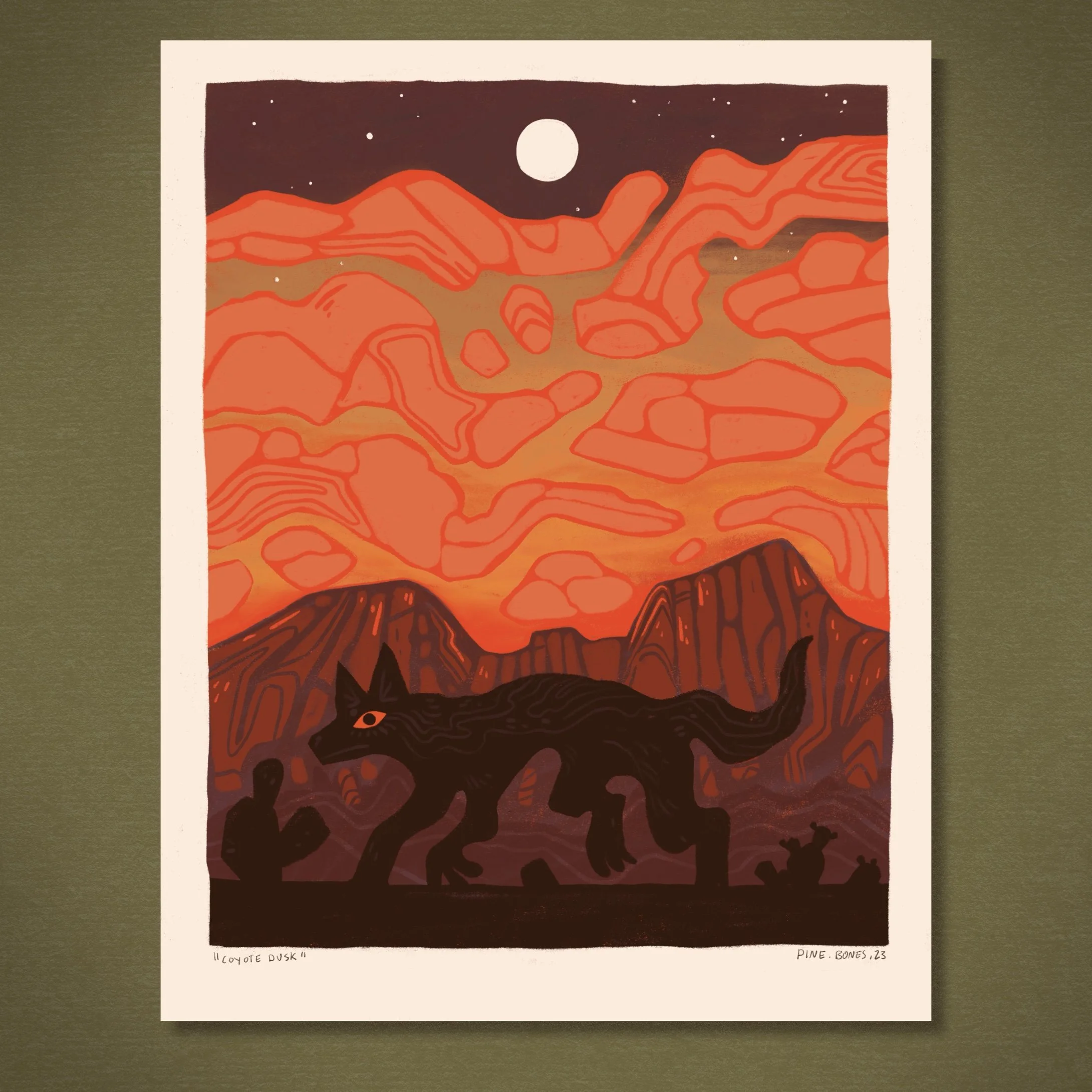 Coyote Dusk - Print