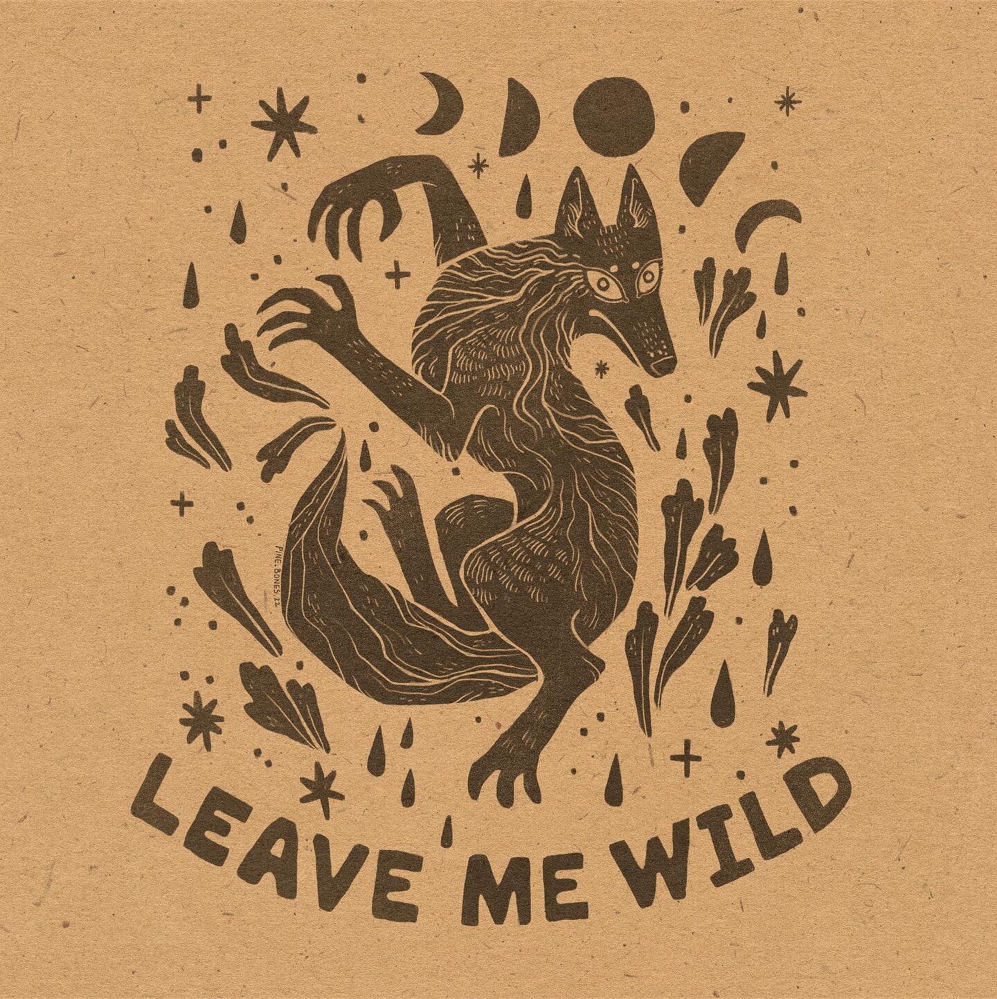 LEAVE ME WILD 🐺
A magical dancing desert coyote friend to remind you to find people who love you for the wild creature you are. 
✨
Might make this into a shirt for my shop update this month :) 
✨
#coyote #wildchild #lovemeforme #lovemeforwhoiam #sou